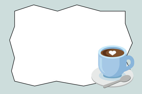 Coffee Cup Background with Clean White Copy Space
