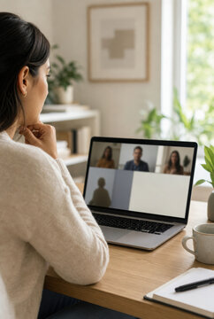 Remote office productivity hacks for effective teamwork and communication during online meetings in modern workspace setting