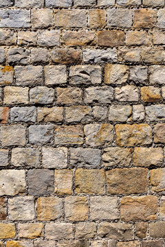 Old Stone Wall Texture Background with Historic Masonry Pattern
