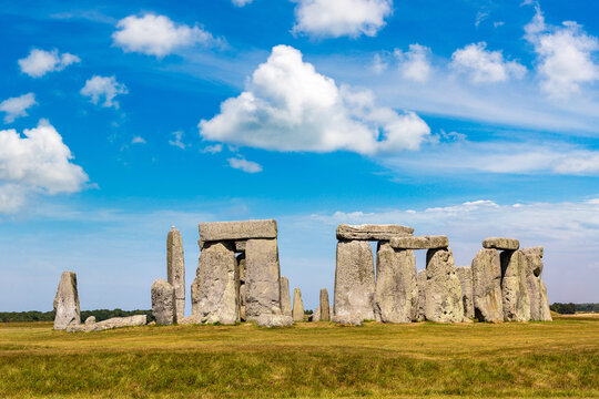 Ancient prehistoric Stonehenge Megalithic Stone Circle in Wiltshire, England, UK