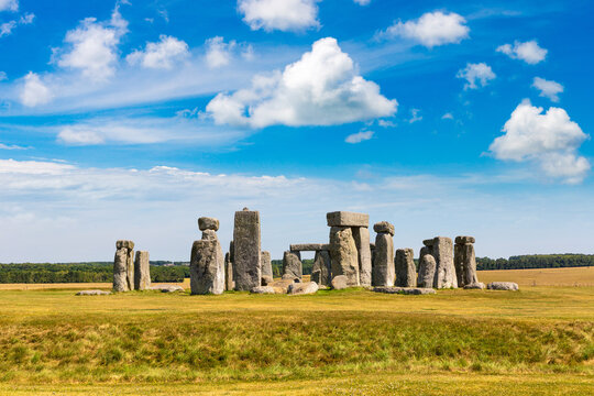 Ancient prehistoric Stonehenge Megalithic Stone Circle in Wiltshire, England, UK