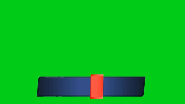 Lower Third Banner Graphic Template on Green Screen Background for Video Production