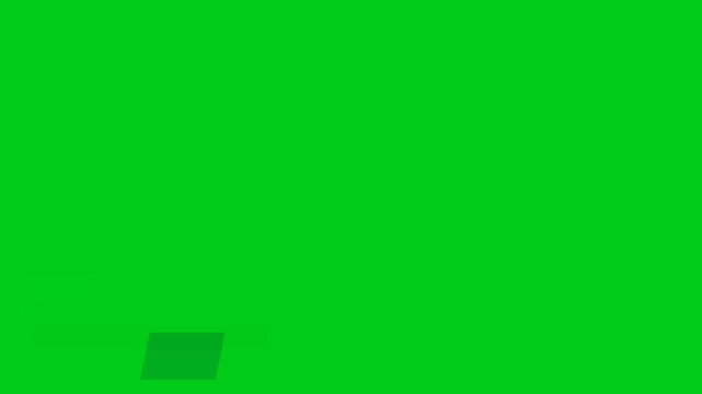 Modern red and white lower third animation template on green screen for video production