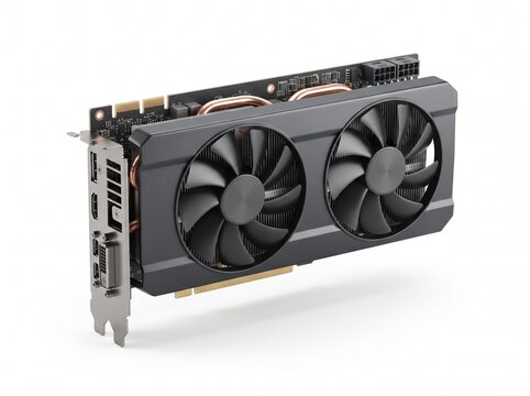 Modern Graphics Card GPU Isolated on White