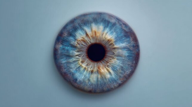 Detailed Close-up of Human Eye with Intricate Patterns and Vibrant Colors in Artistic Macro Photography