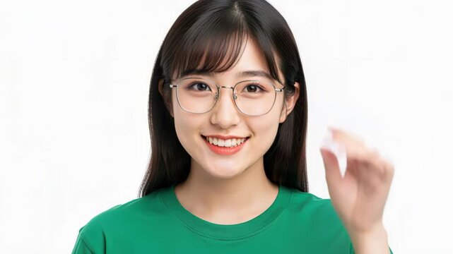 Young Woman Wearing Glasses with a Smile