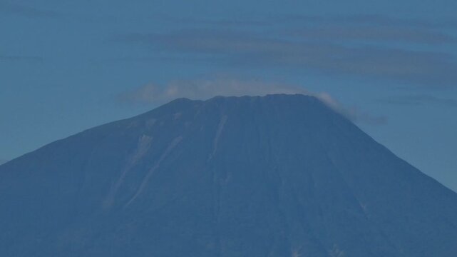 Close-up of Mount Yotei under a clear blue sky