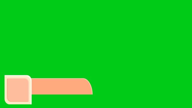Flat Peach Lower Third Bar Animation Template on Green Screen Chroma Key