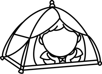 Camping tent face swap © 재원 백