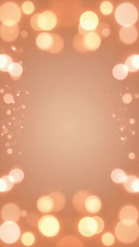 Warm Peach and Cream Bokeh Background, Soft Pastel Gradient with Glowing Light Circles for Mobile and Stories