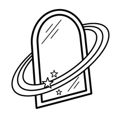 Fototapeta premium Mirror with Stars and Rings