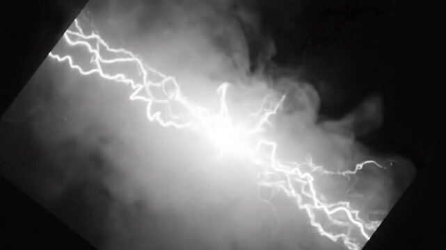 Powerful lightning storm electrifying the sky at night with dramatic flashes and intense energy