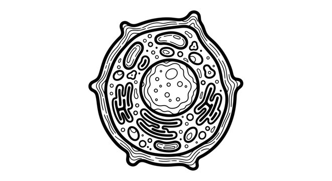 Cross section of a generic cell highlighting organelles and structure.