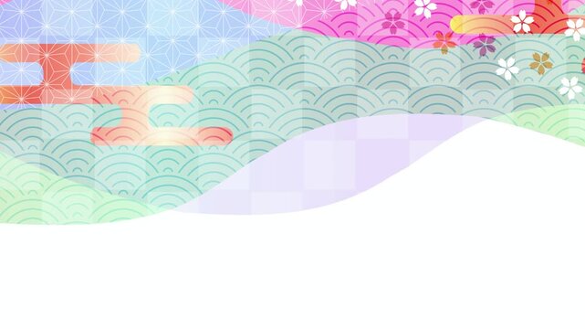 Traditional Japanese Patterned Decorative Frame 4K