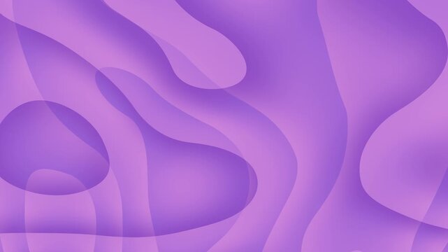 Abstract purple and lavender fluid liquid background with overlapping curvy wave layers, modern smooth gradient digital texture backdrop
