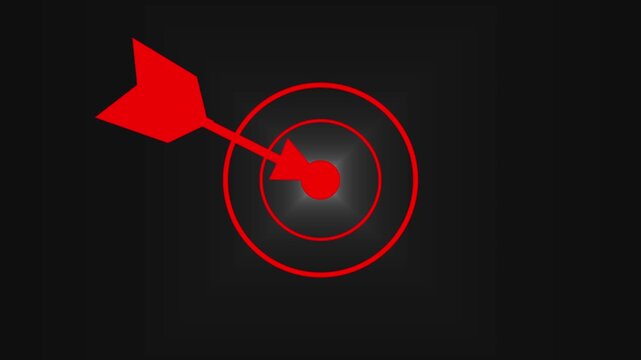Business goal setting and strategic success concept with holding digital target icon and checklist, symbolizing planning, achievement, focus, and performance tracking for objectives. 4k animation .
