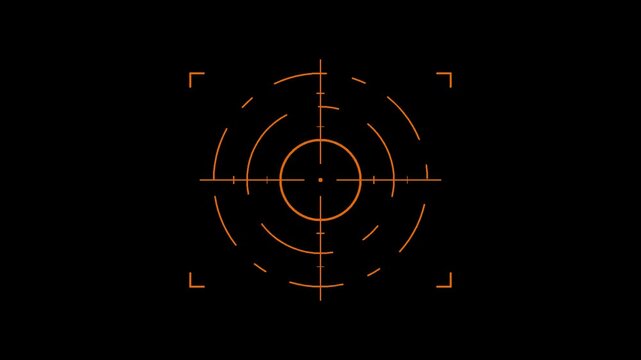 targeting reticle animation Pulsing Desert Amber Weapon Gun Lock Lockon HUD 1080p HD