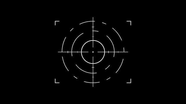 targeting reticle animation Symmetric High Contrast Grey Aerospace Aviation Cockpit Target 1080p HD