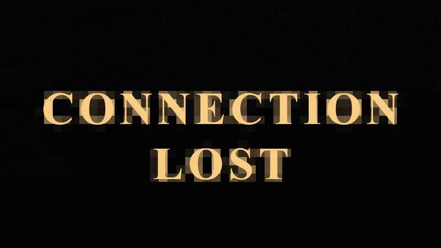 Digital data lost with connection error text against dark and light backgrounds cinematic