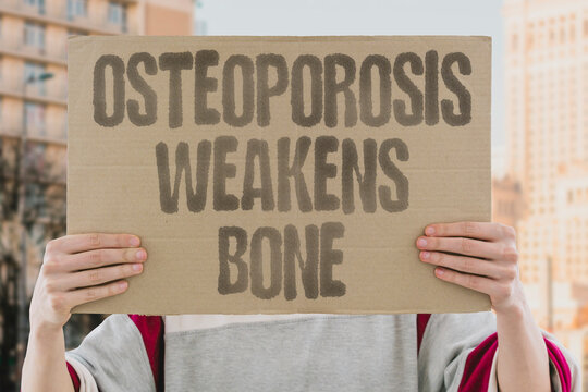 "Osteoporosis weakens bone" Age-related density loss affects vertebrae. AGERELATED. DENSITY. LOSS. AFFECTS. VERTEBRAE.