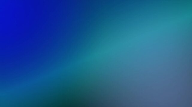 Smooth blue and teal gradient video background. Dark indigo fading into turquoise light rays. Minimalist abstract wallpaper for design projects.