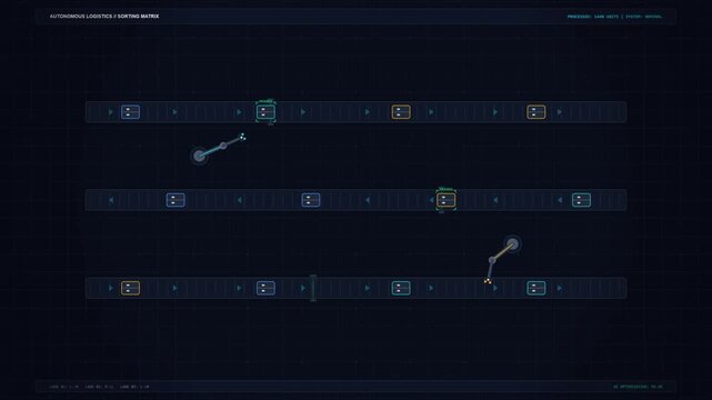 Automated Financial Trading Data Analytics Charting System Digital Motion Illustration