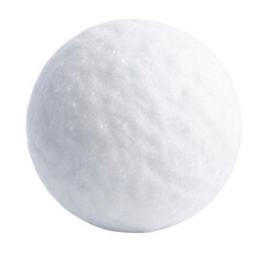 Obraz premium Single White Snowball Isolated on Plain White Background