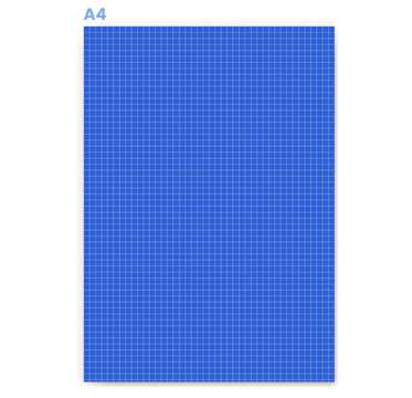 Blueprint Paper displays white square ruling across saturated blue field. Ideal for architecture diagrams, engineering drafts, technical presentations, construction plans, vector assets