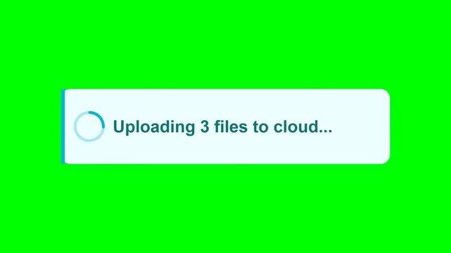 Grid of file upload notification boxes on green background