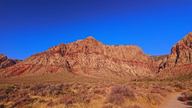 Morning view of sandstone formations along First Creek Trail