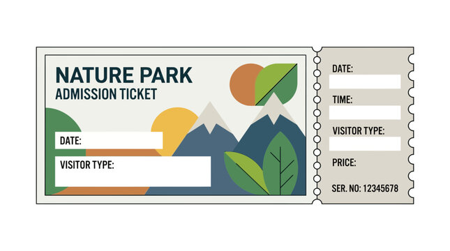 Nature Park Admission Ticket, Mountain Landscape, Outdoor Event Entry Pass