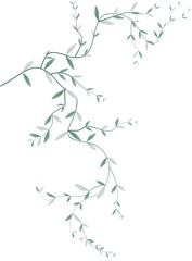 Obraz premium Elegant Hand Drawn Botanical Leaves and Foliage Collection with Natural Plant Elements for Wedding Invitation, Branding, Packaging and Creative Design