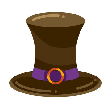 Brown Top Hat Vector Illustration