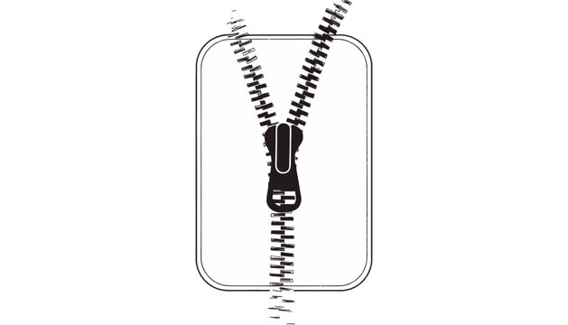 zipper icon, zip line, zipper isolated