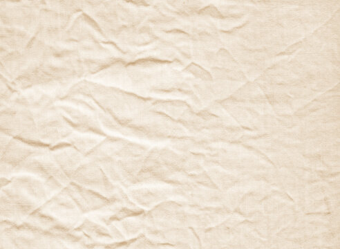 Beige canvas. Detailed old fabric texture