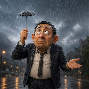 businessman with umbrella