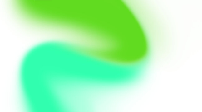 Abstract Green Gradient Blur Shapes on Transparent Background Vector for Eco Business, Modern Web Banner, and Minimal Digital Presentation Theme