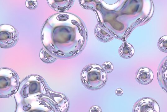 鏡面のように光るY2Kクロムバブル