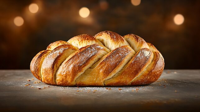 Freshly baked braided bread (2)
