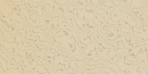 Vintage sepia topographic map lines texture for historical print design. © Habiba
