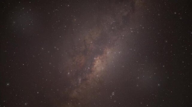 Milky Way Galaxy Stars Drifting Right Across the Night Sky