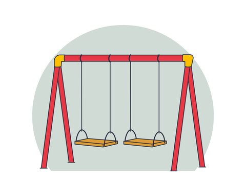 Swing set icon. Park icon. Flat vector icon concept.