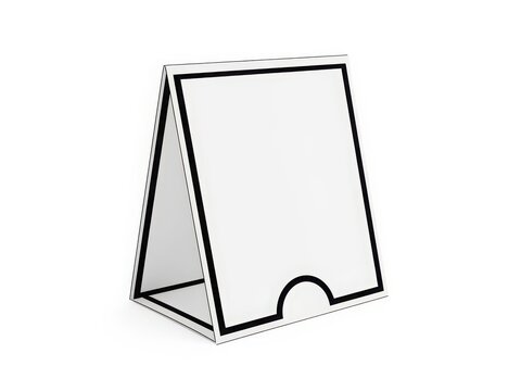 Blank table tent sign for restaurant or office display