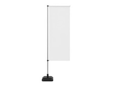 Blank vertical banner flag stand for outdoor advertising