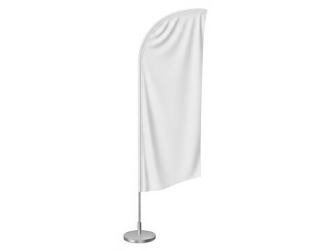 Blank white feather flag banner stand mockup