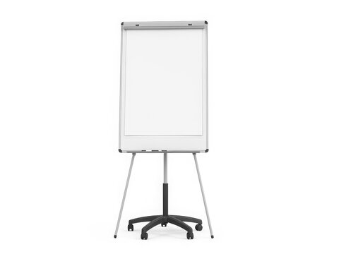 Empty office flipchart stand for business presentation