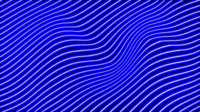 Abstract Blue wavy line pattern background with flowing curved stripes, dynamic movement, modern geometric texture, vibrant decorative design for wallpaper, banners, and presentations.