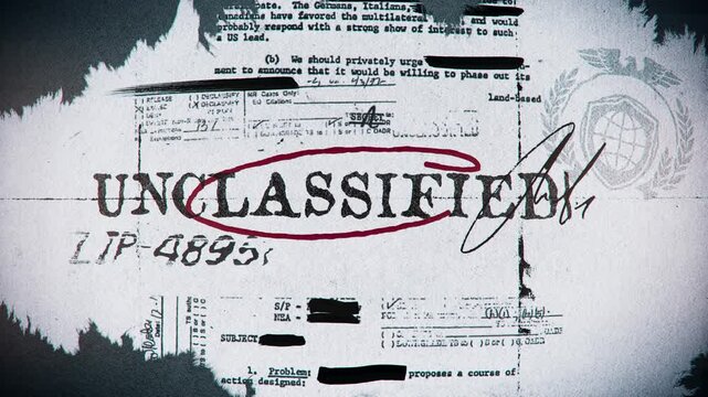 Top Secret Unclassified File or Report of Government Agency