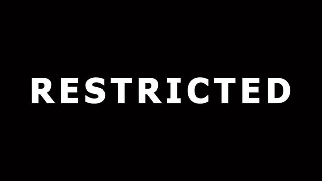 Restricted Text Glitching Against Black Background With Subtle Lens Flares