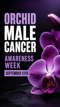 Orchid Male Cancer Awareness Week September 13th Purple Flower